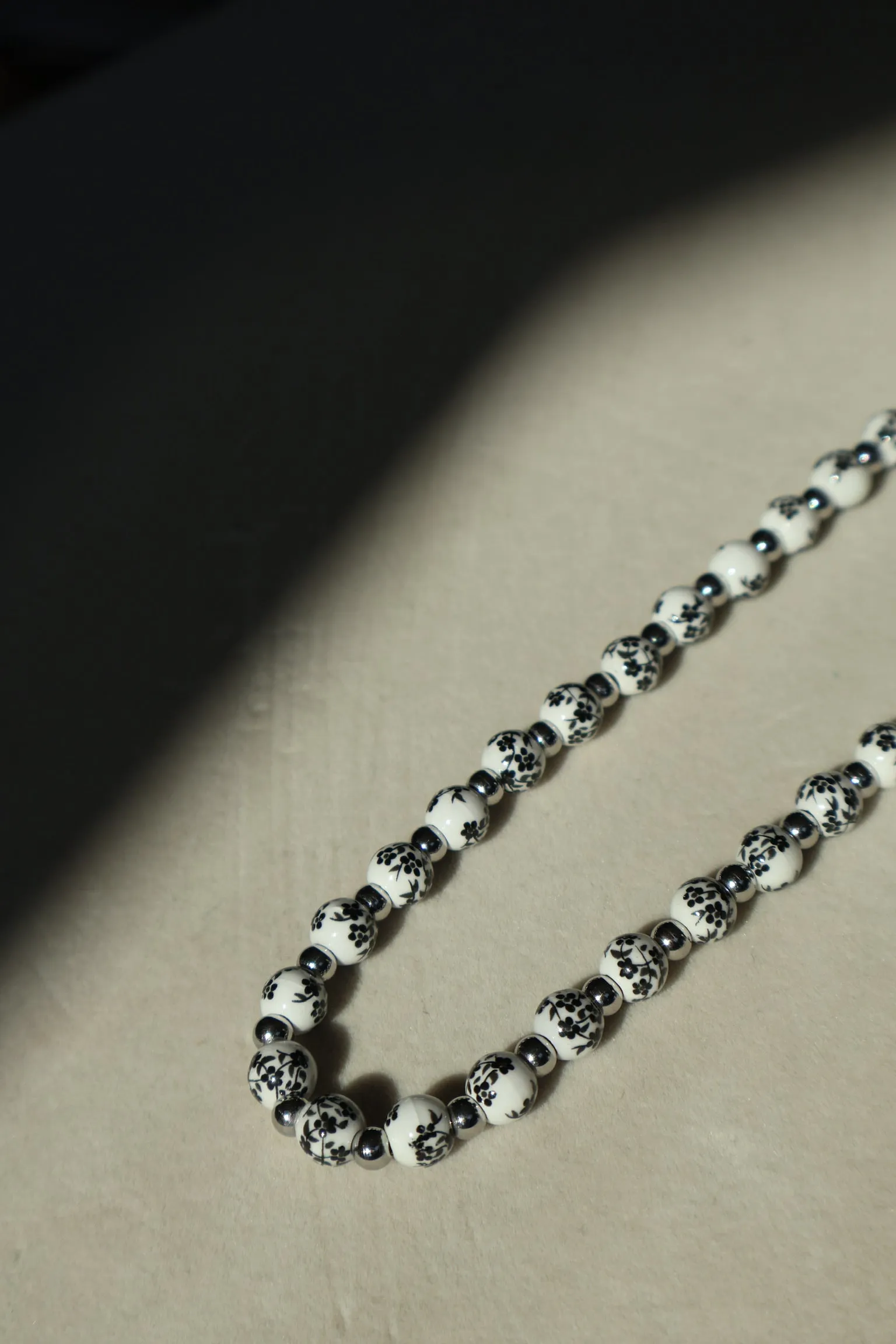 Black European Bead Necklace