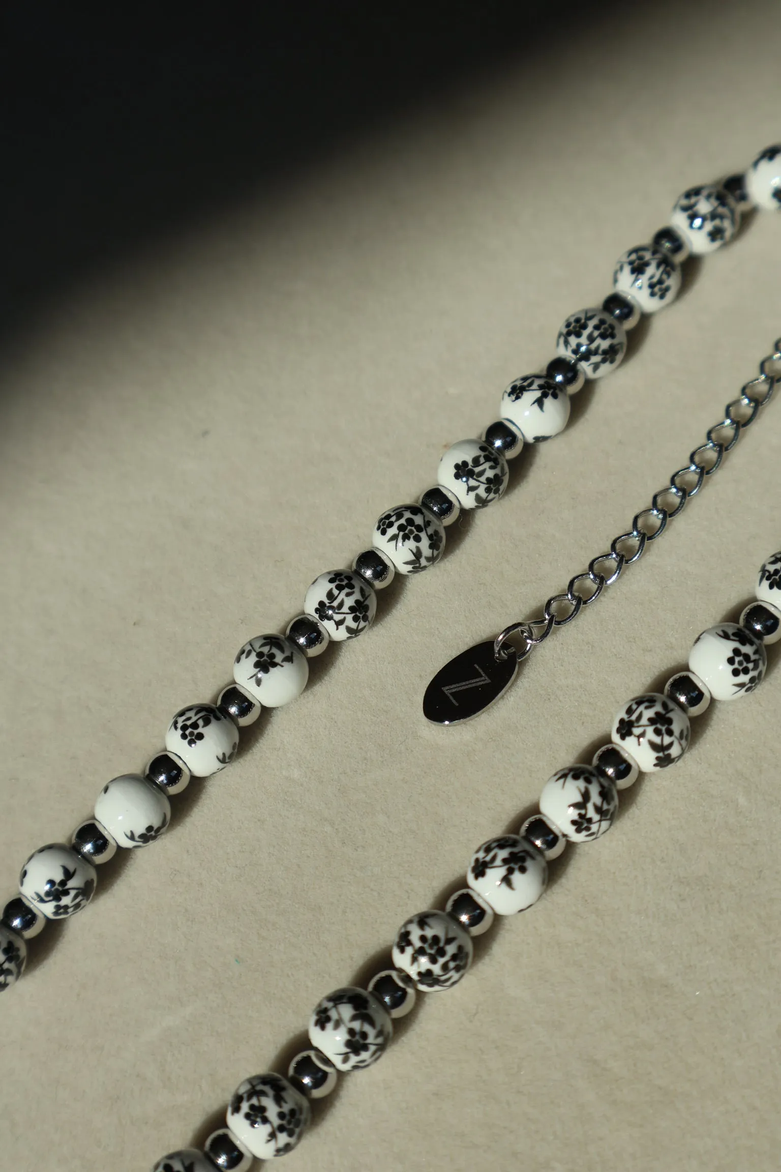 Black European Bead Necklace