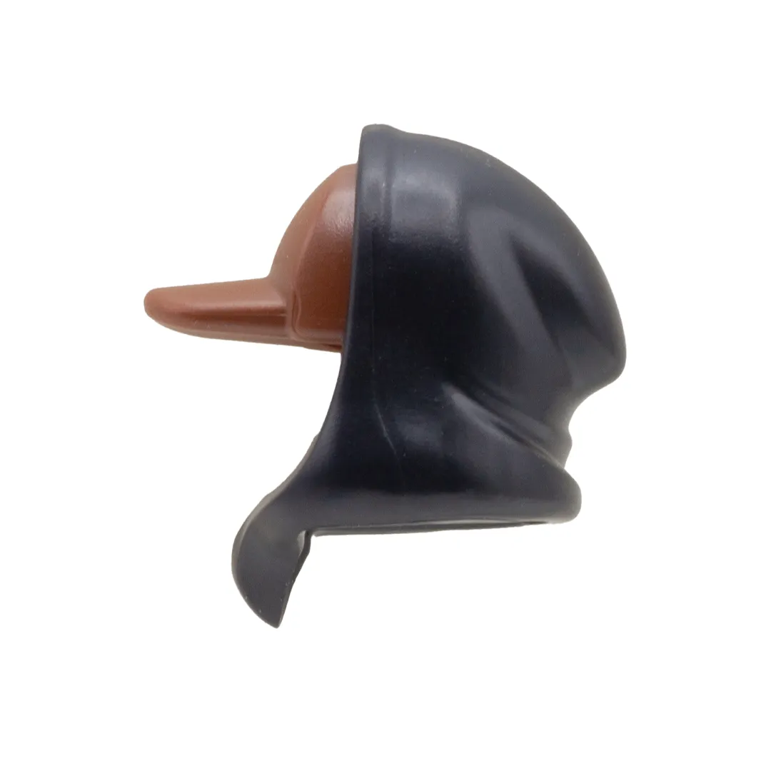 Black Hood with Brown Baseball Cap - LEGO Headwear