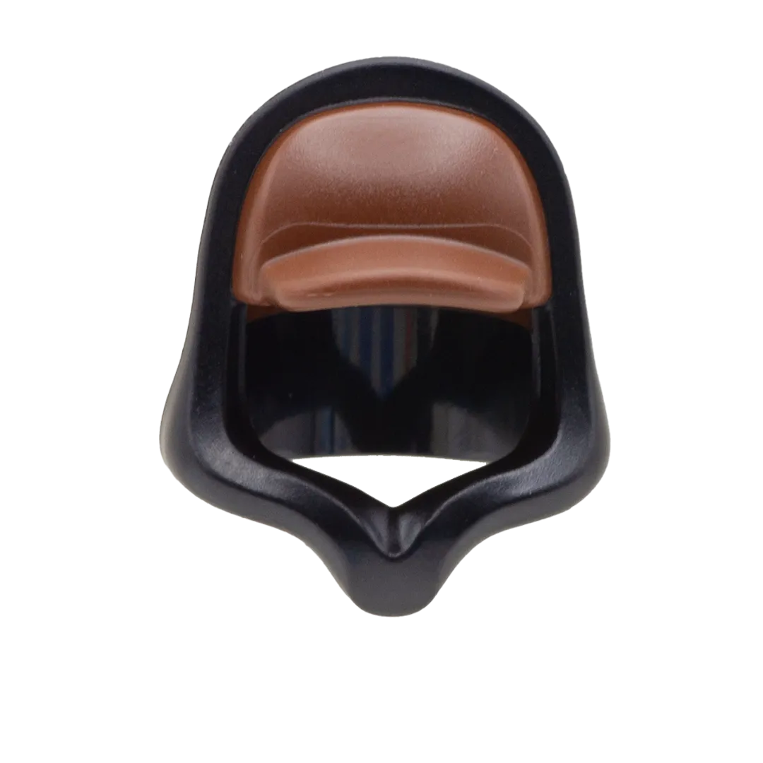 Black Hood with Brown Baseball Cap - LEGO Headwear