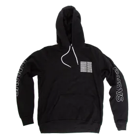 Black Stacked Name Hoodie