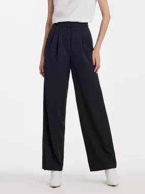 Black Straight Full Length Pants