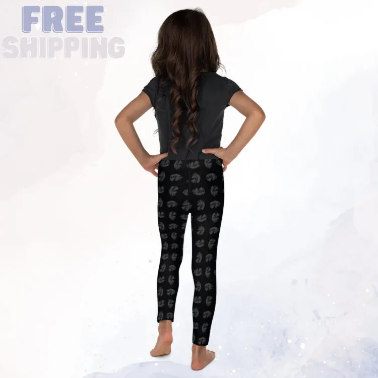 Black Unicorn Comfy Kids Leggings