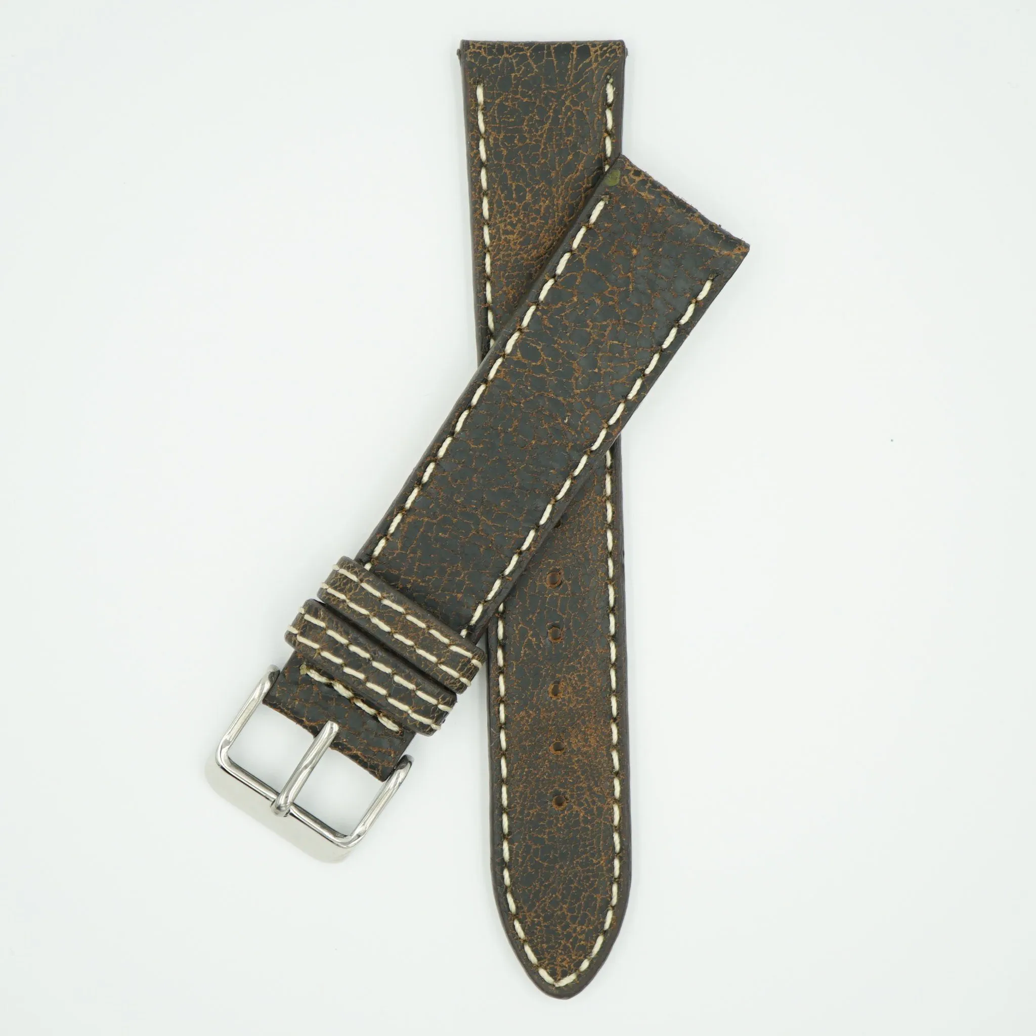 Bomber Brown Faded Leather Watch Band