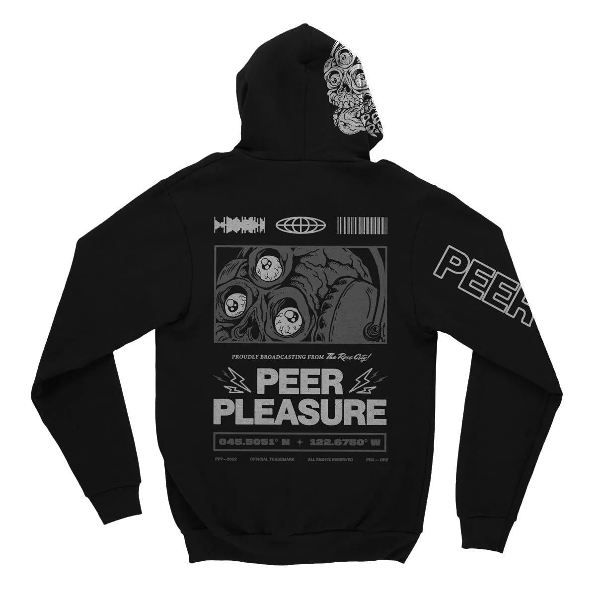 Broadcasting • Black • Full-Zip Hoodie