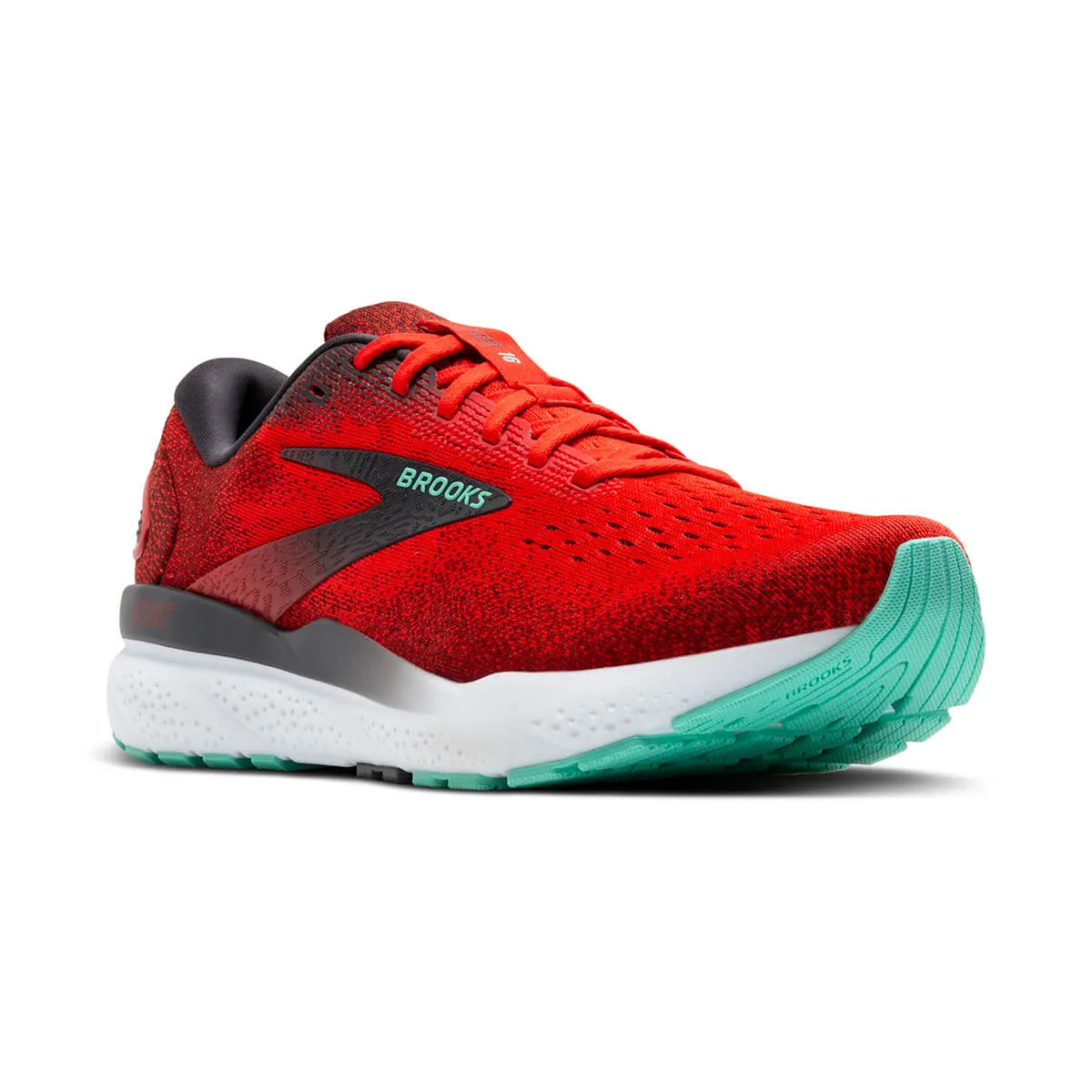 Brooks Ghost 16 Mens | Fiery Red/ebony/cockatoo