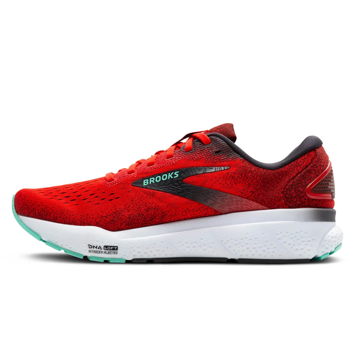 Brooks Ghost 16 Mens | Fiery Red/ebony/cockatoo