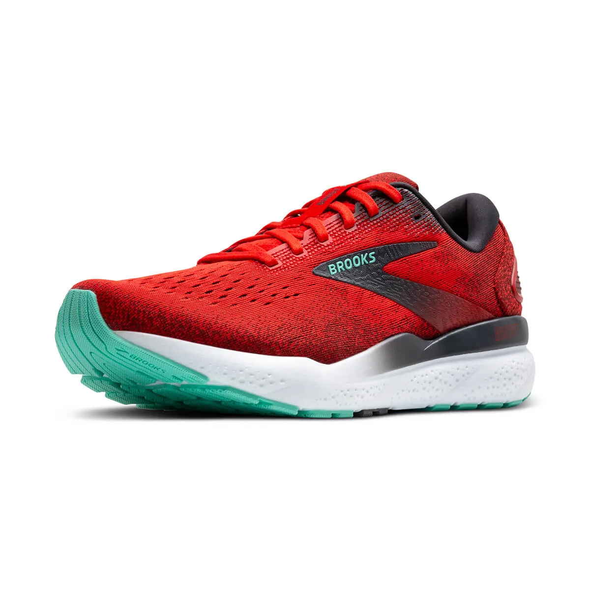 Brooks Ghost 16 Mens | Fiery Red/ebony/cockatoo