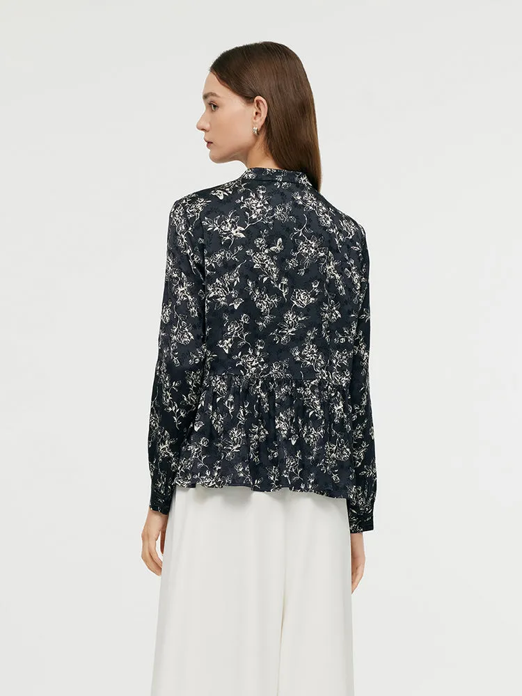 Butterflies Print New Chinese-Style Women Blouse