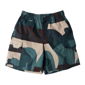 By Parra Distorted Camo Shorts Green