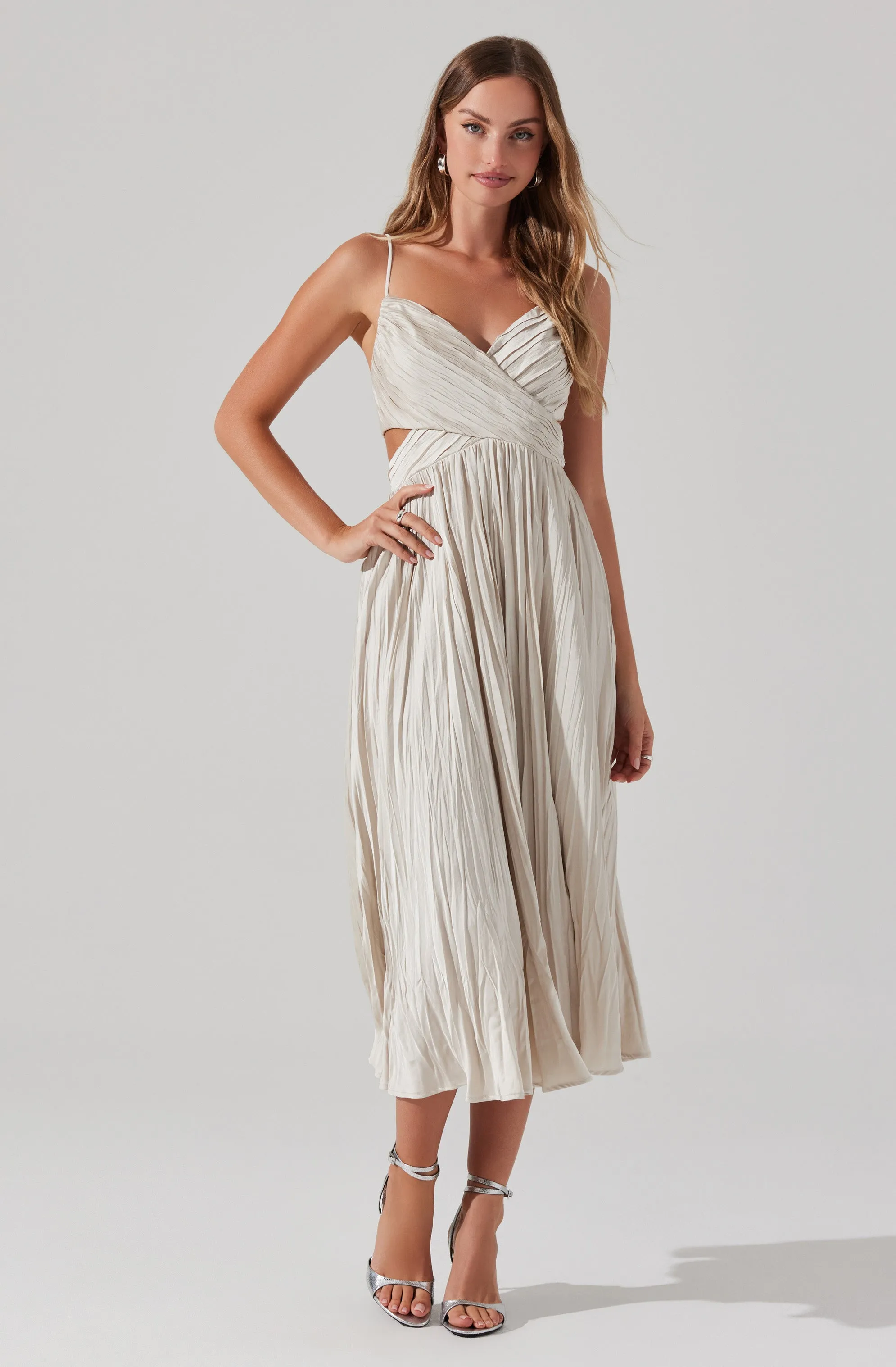 Capitola Pleated Midi Dress