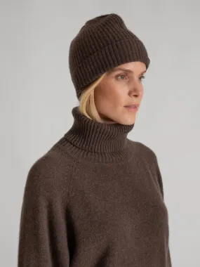 Cashmere beanie "Elli" - dark brown