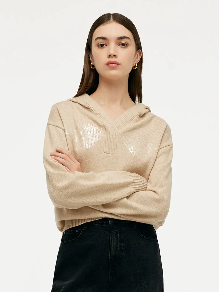 Cashmere Women Knit Hoodie