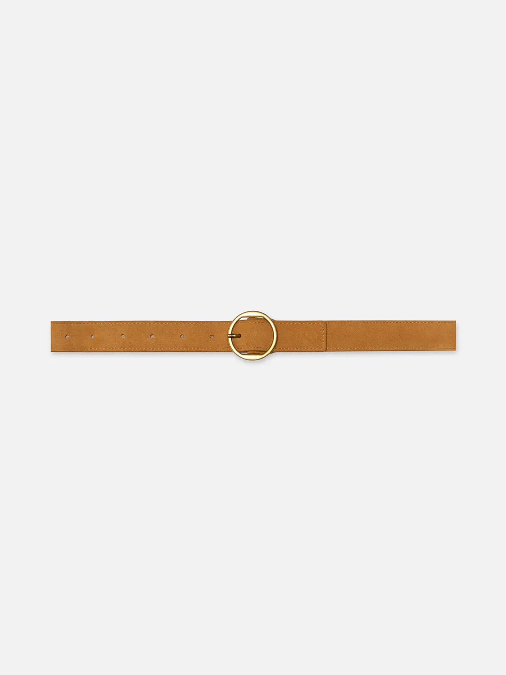 Circle Belt -- Tan Suede