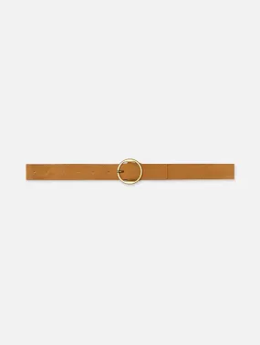 Circle Belt -- Tan Suede