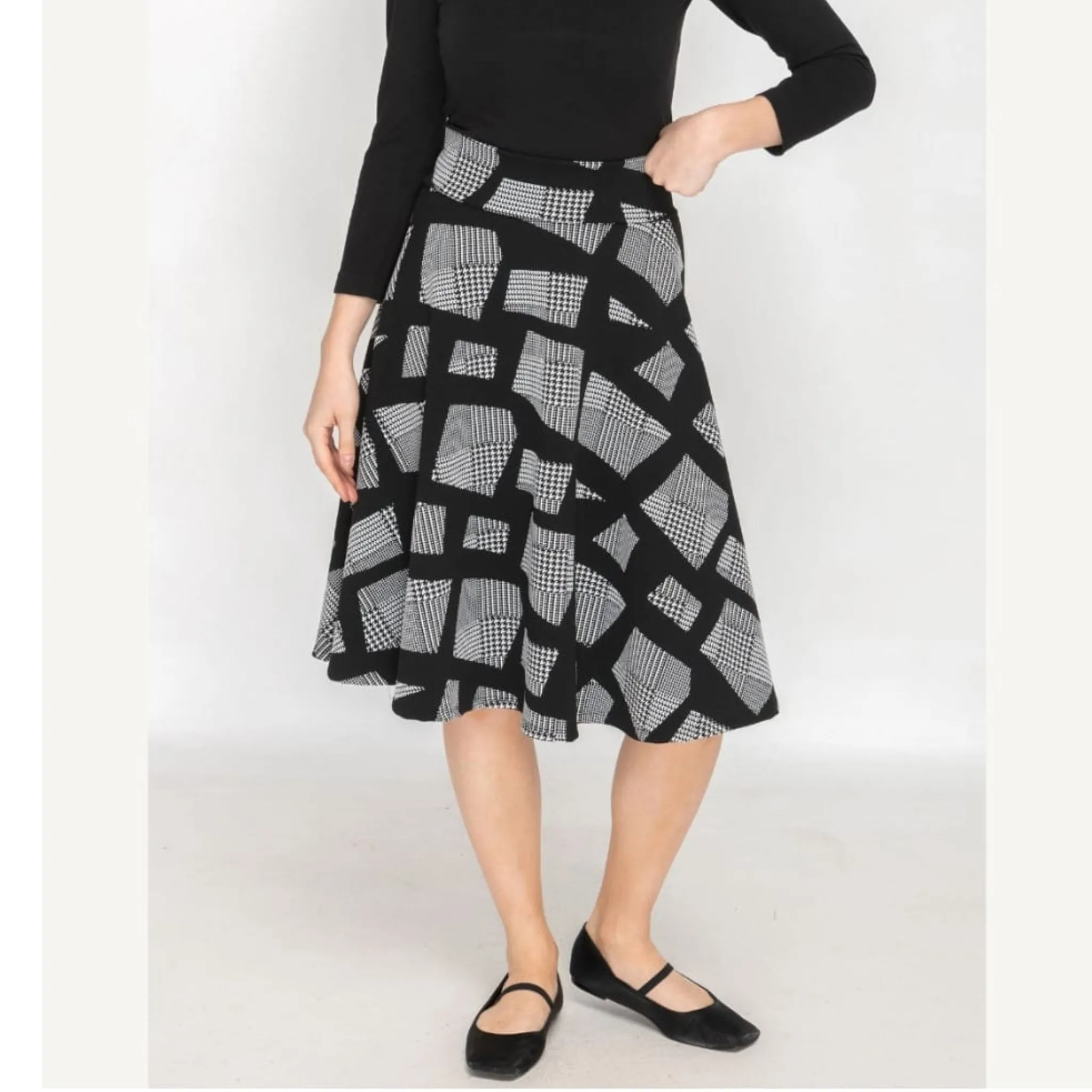 Circle Skirt Check Patchwork Check