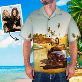 Custom Face Hawaiian Shirt Men's All Over Print Beach Shirt