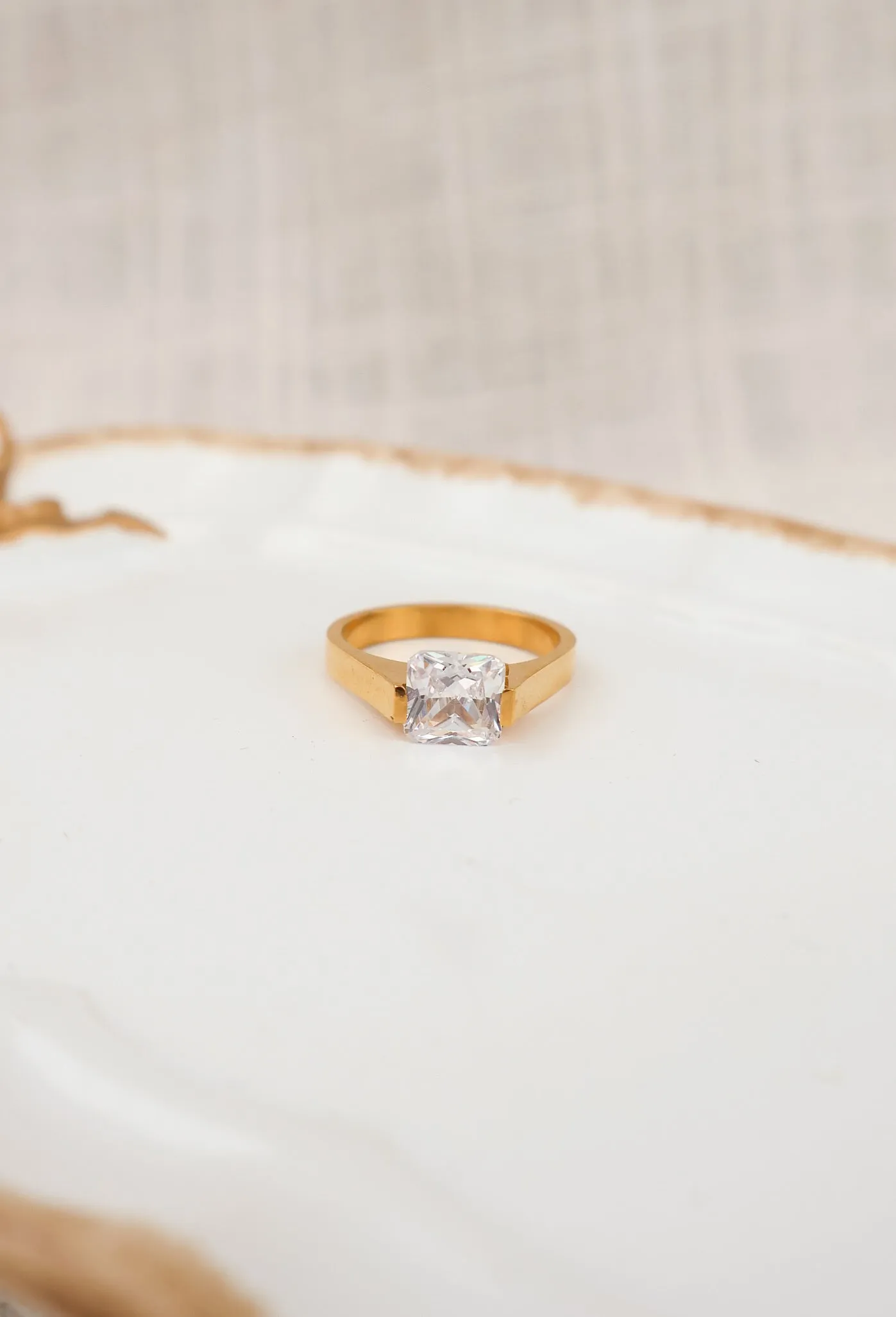 Diamond Cushion Cut Ring