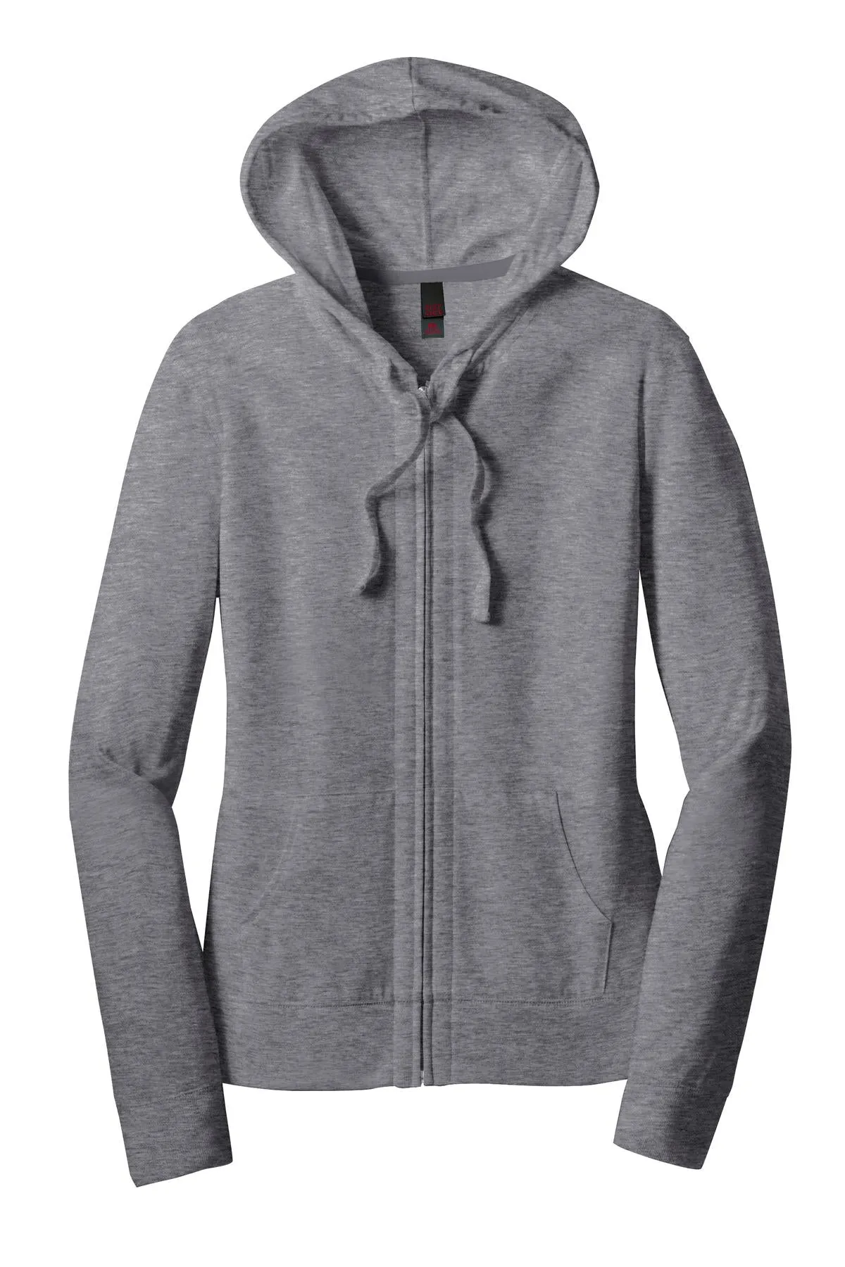 District Women's Fitted Jersey Full-Zip Hoodie. DT2100