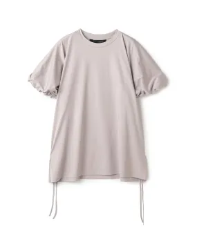 Drawstring Side Bubble Sleeve Blouse