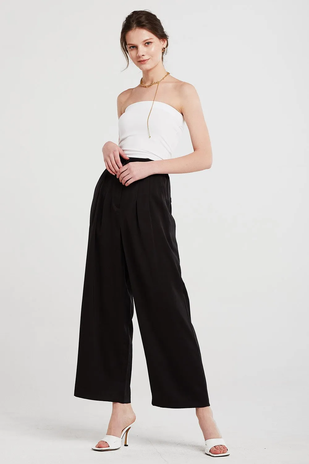 Elena Pintuck Flare Leg Pants