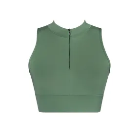 Energetiks Kity Zip Crop Top | Fern (Adult)