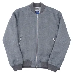 Fedeli Woven Linen-Wool Bomber Jacket