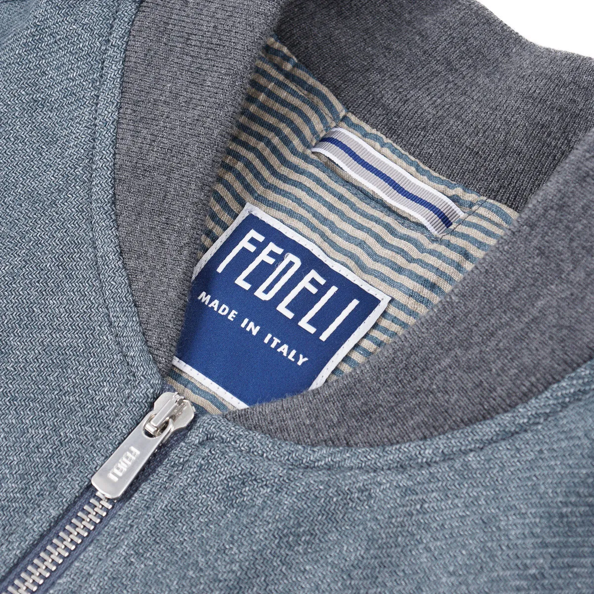 Fedeli Woven Linen-Wool Bomber Jacket