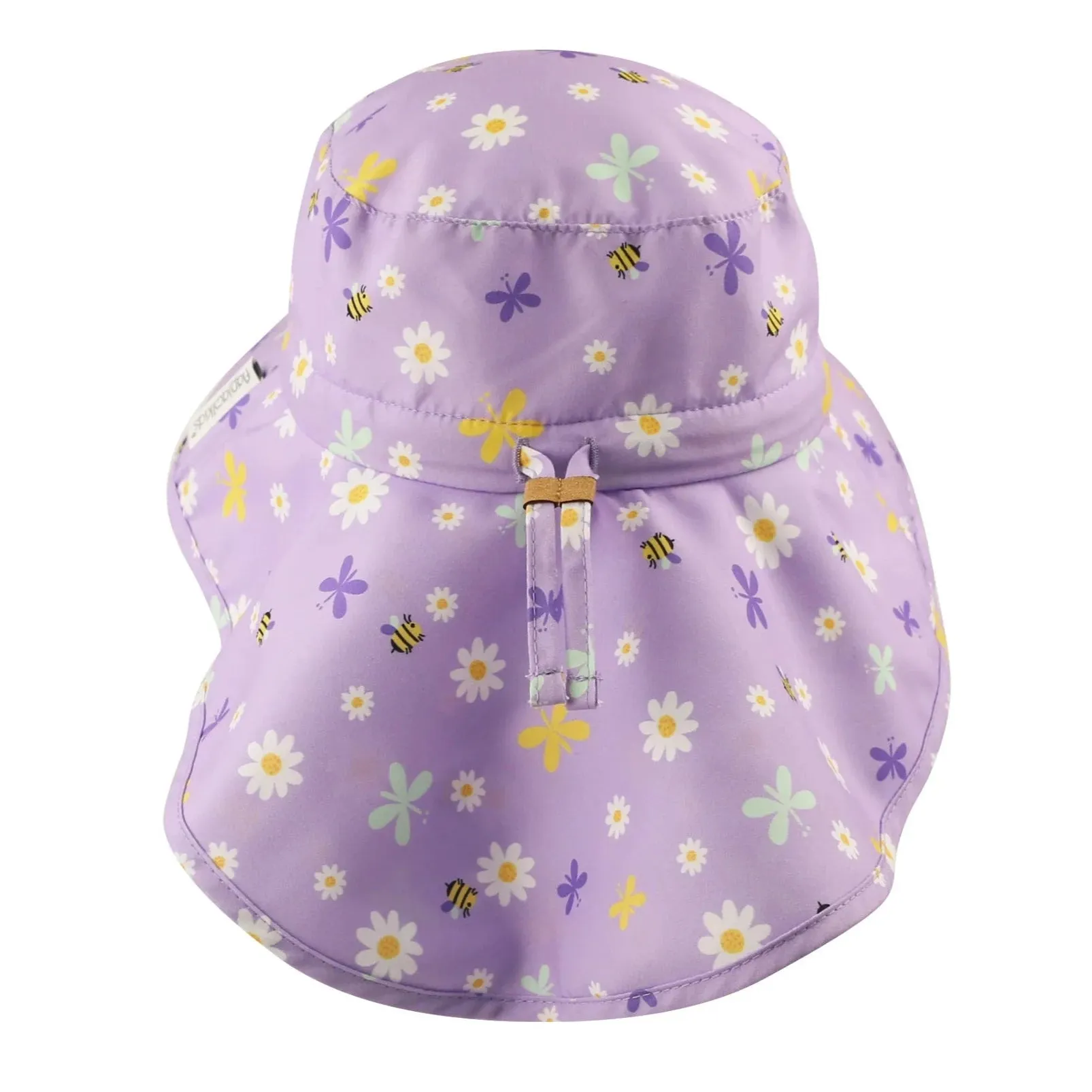 FlapJackKids Kids UPF50  Sun Hat with Neck Cape - Daisy