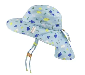 FlapJackKids Kids UPF50  Sun Hat with Neck Cape - Dinosaur