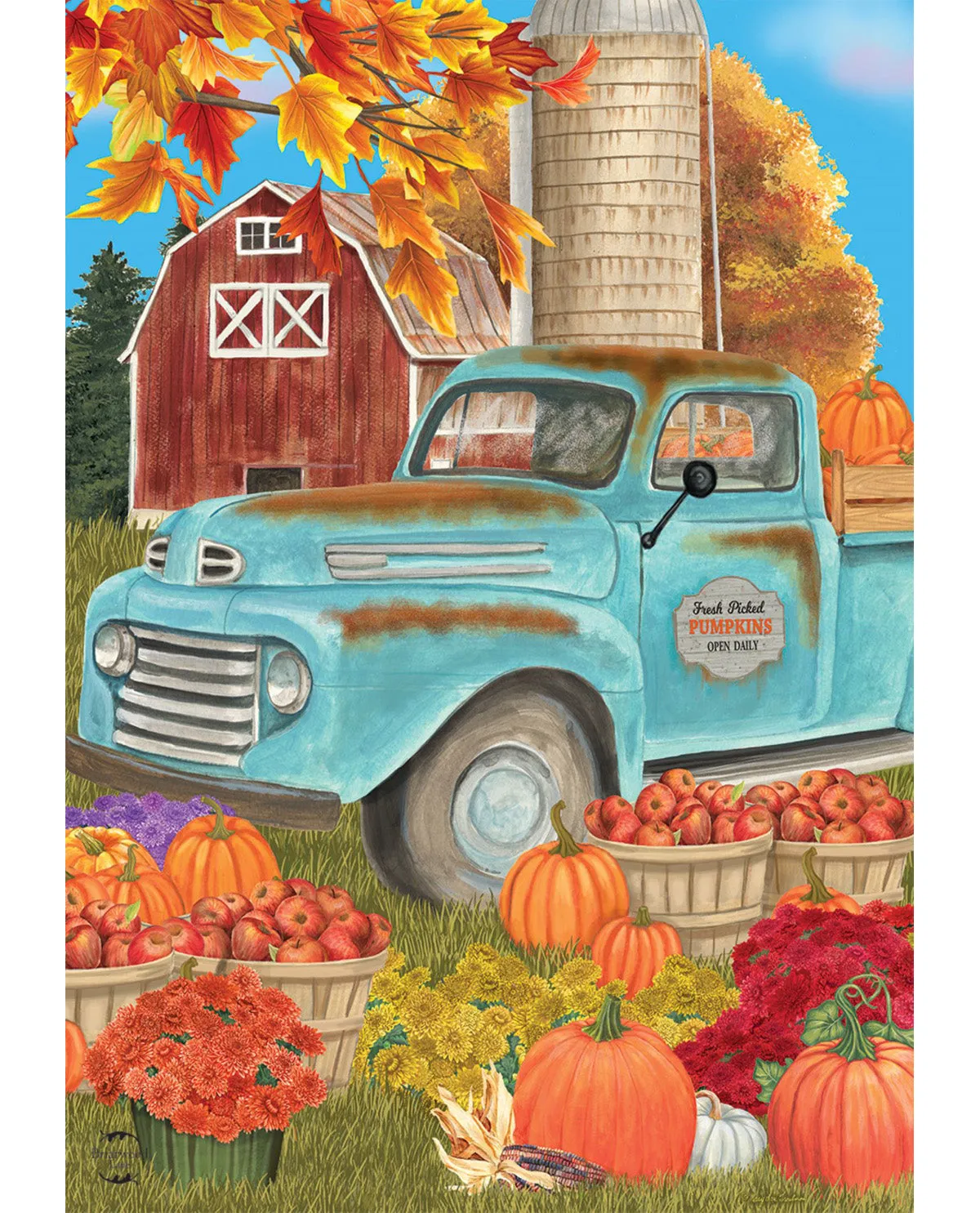 Fresh Picked Pumpkins Garden Flag