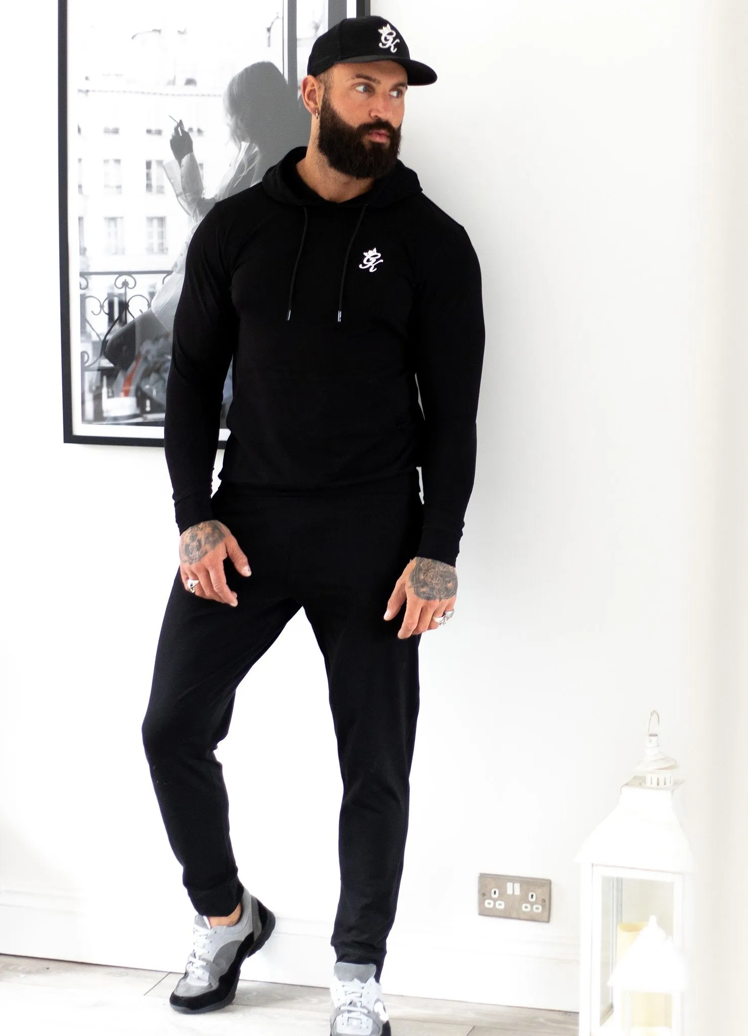 Gym King Lightweight Lounge Overhead Hoodie - Black