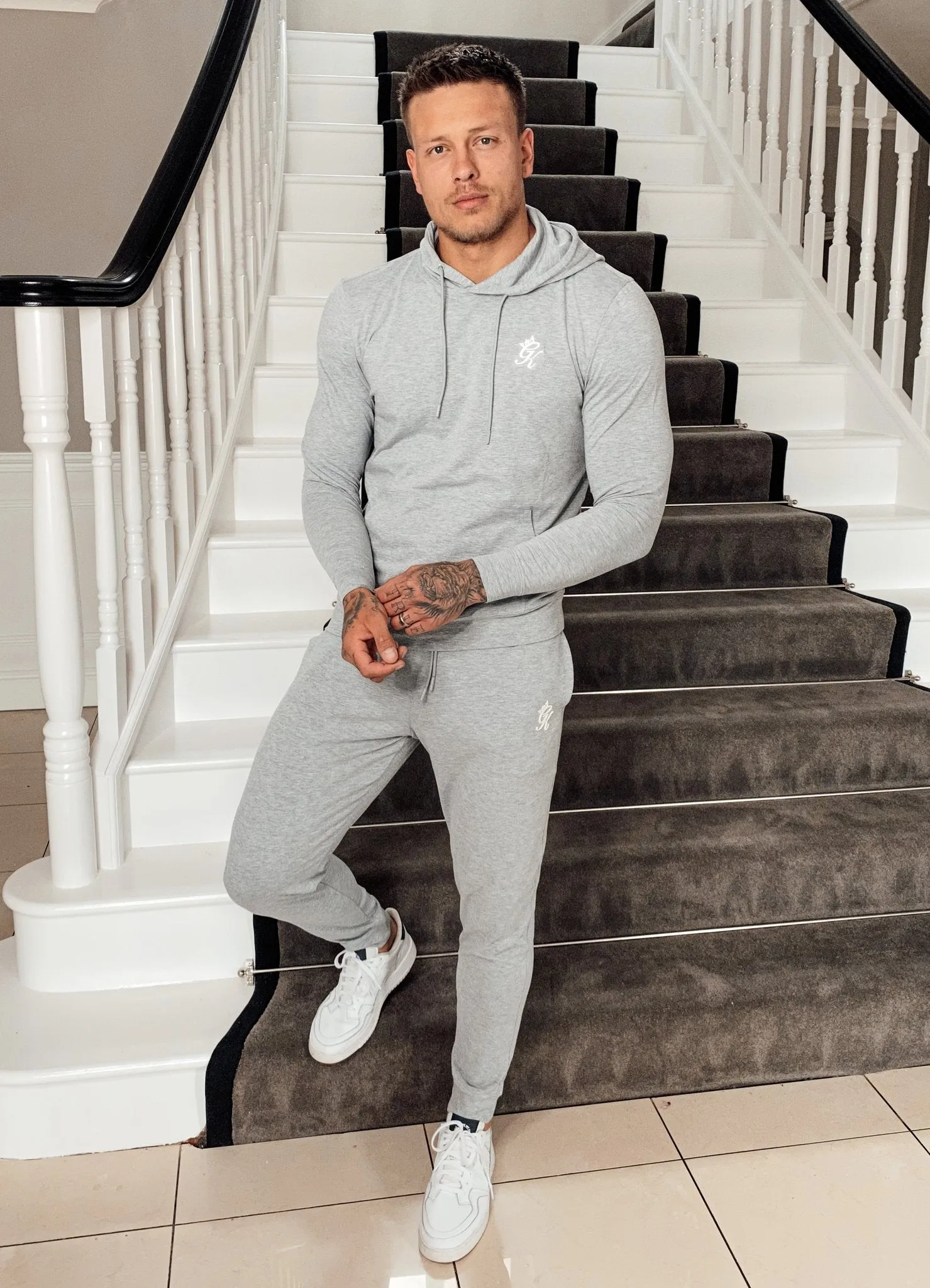 Gym King Lightweight Lounge Overhead Hoodie - Grey Marl