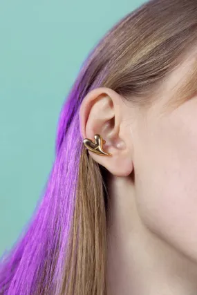 heart earcuff in gold