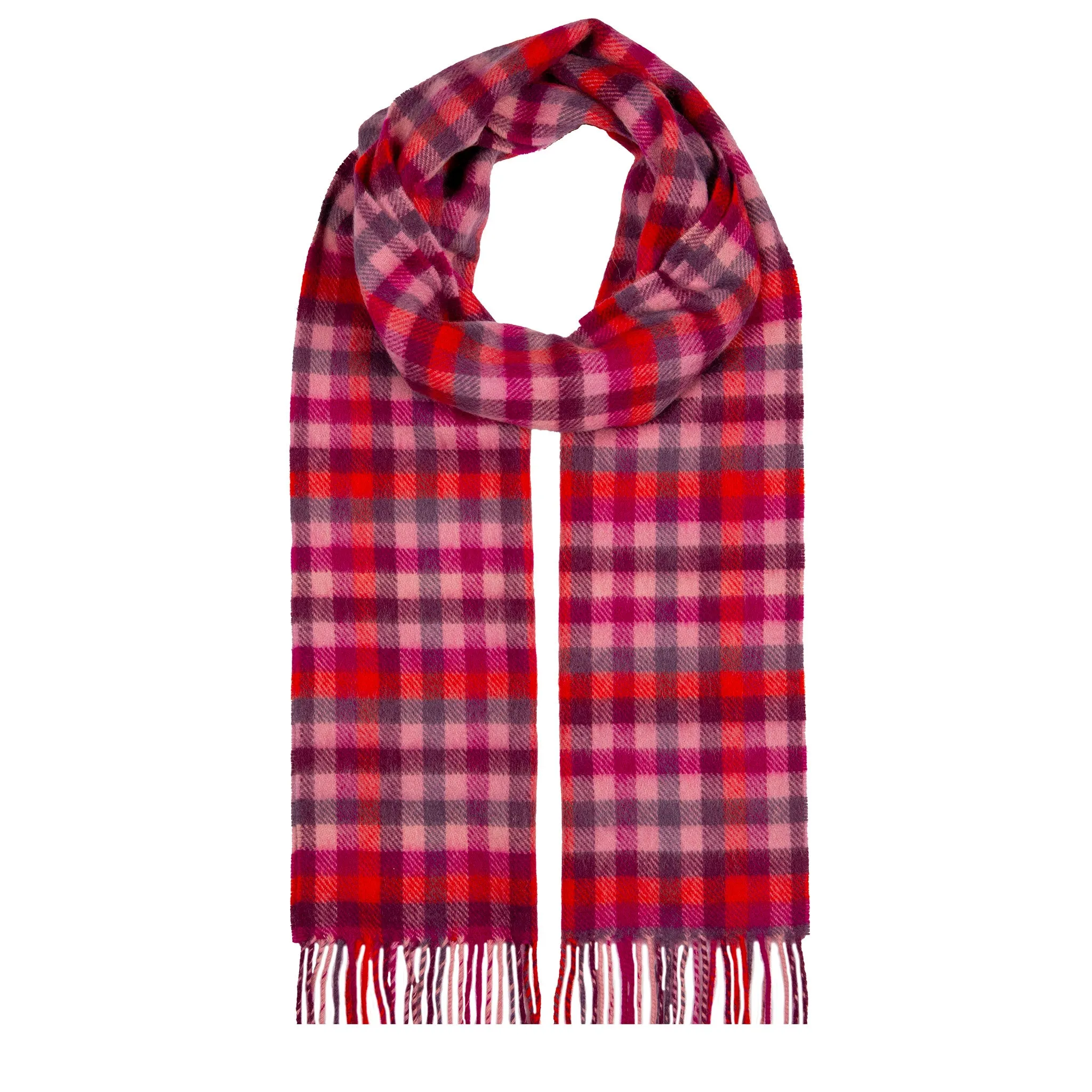 Heritage Plaid Check Cashmere Scarf with Tassels