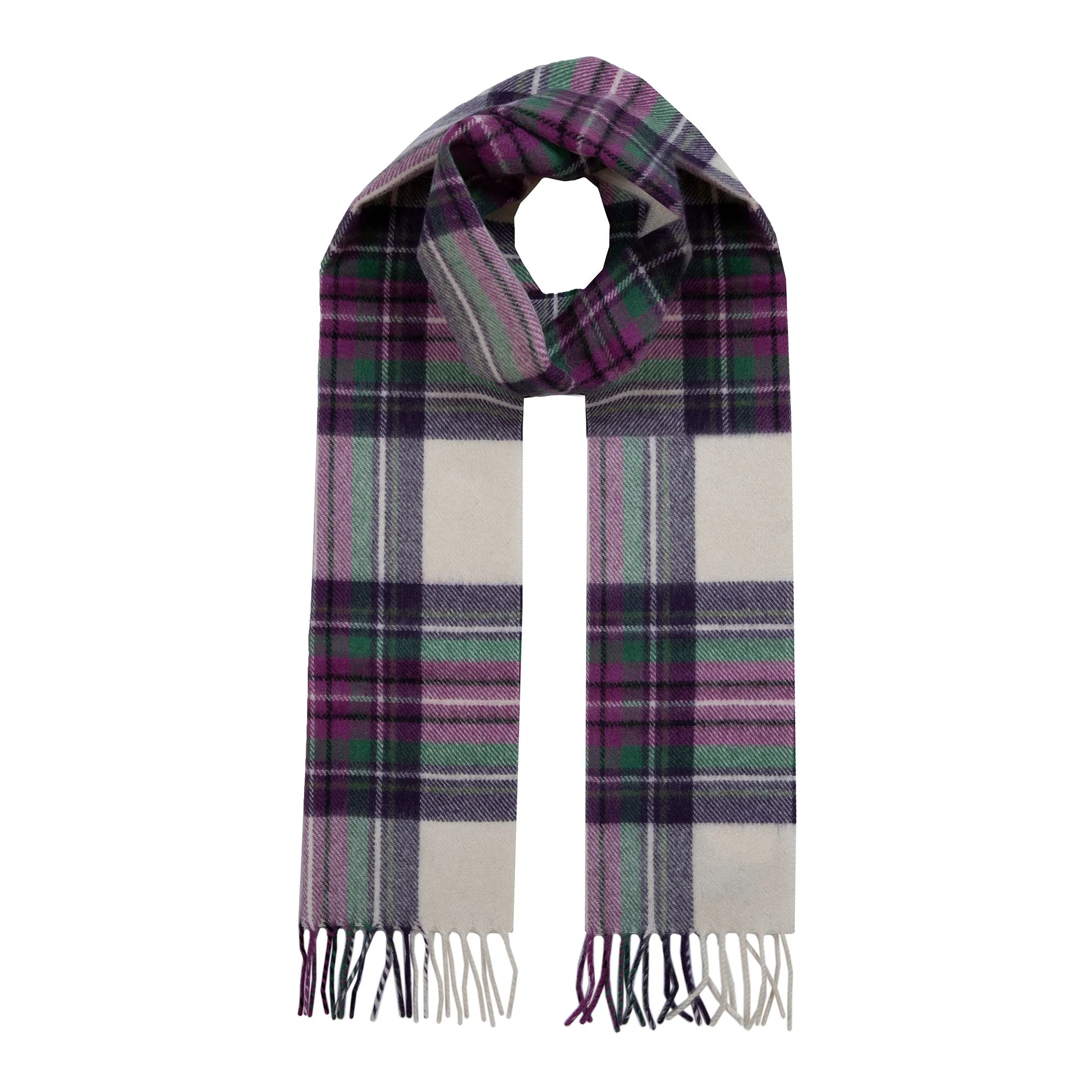 Heritage Plaid Check Cashmere Scarf with Tassels