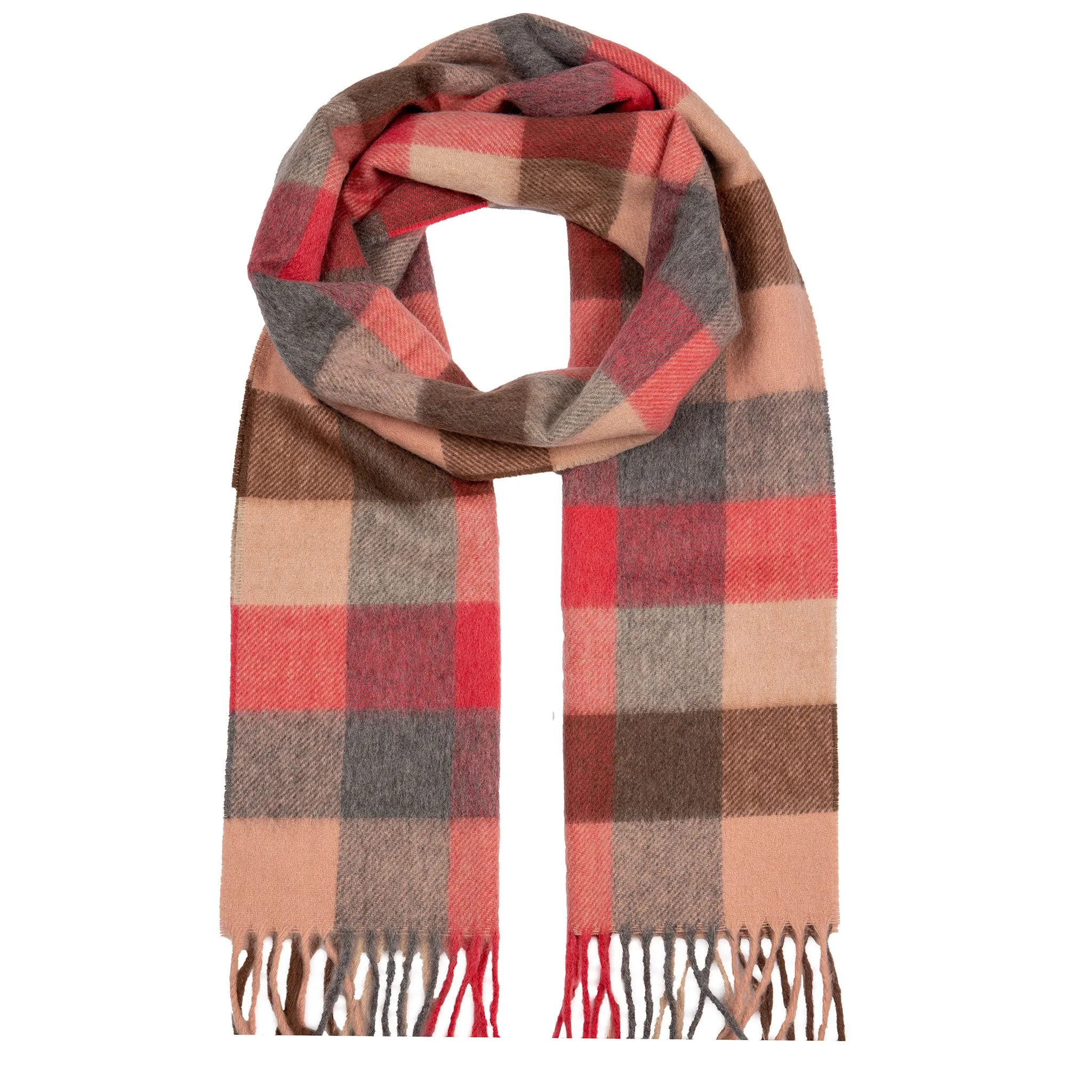 Heritage Plaid Check Cashmere Scarf with Tassels