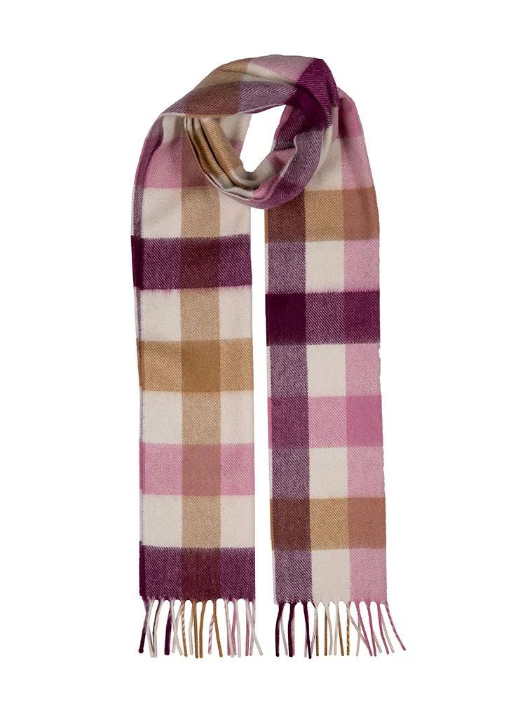 Heritage Plaid Check Cashmere Scarf with Tassels