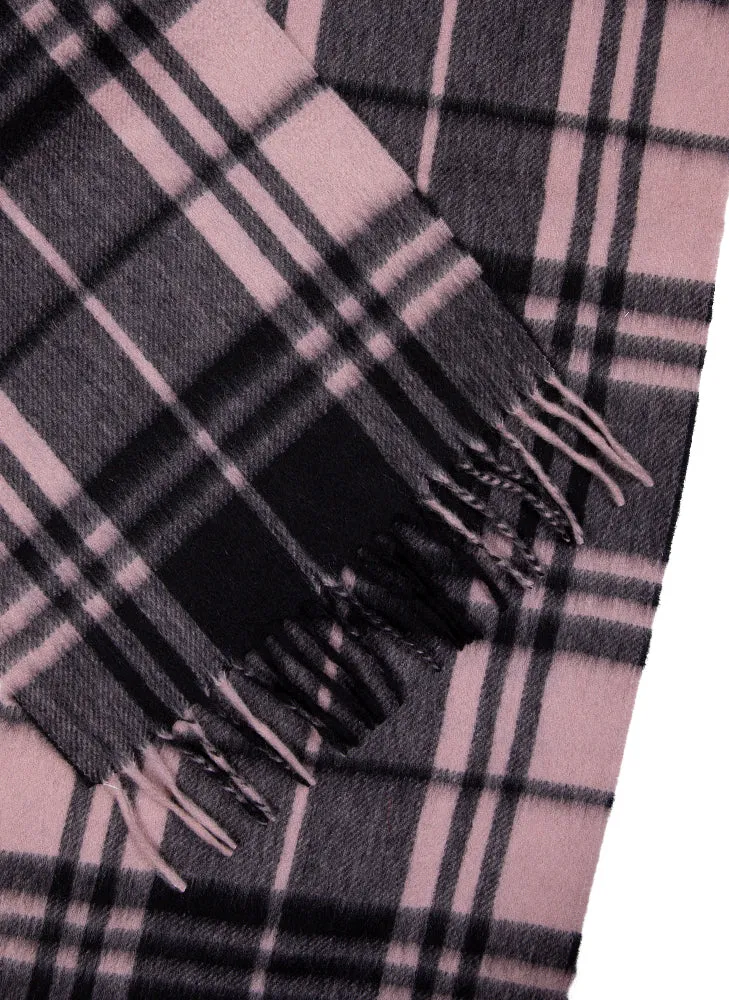 Heritage Plaid Check Cashmere Scarf with Tassels