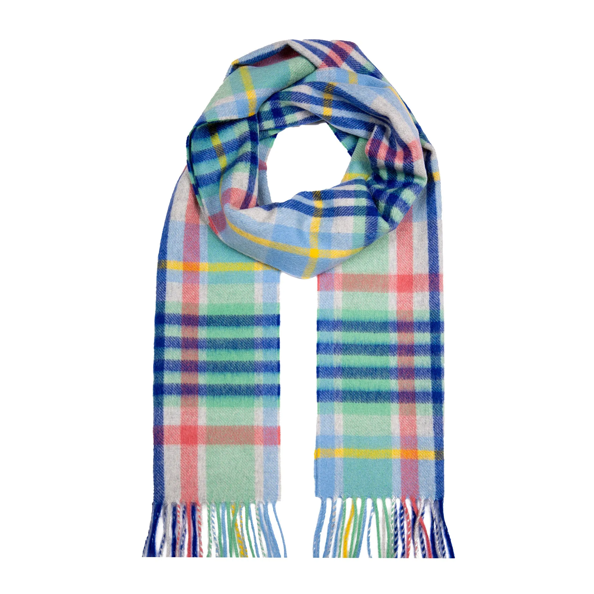 Heritage Plaid Check Cashmere Scarf with Tassels