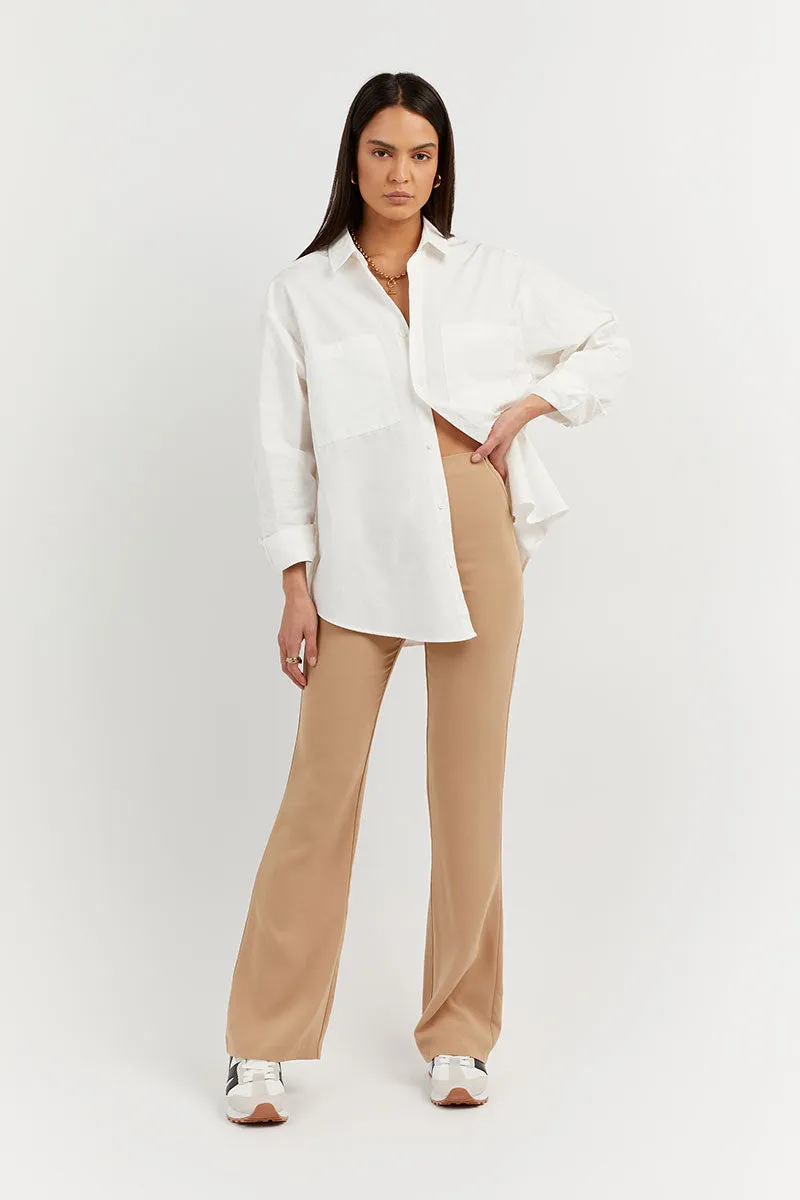 HICKS CAMEL CREPE FLARE PANT