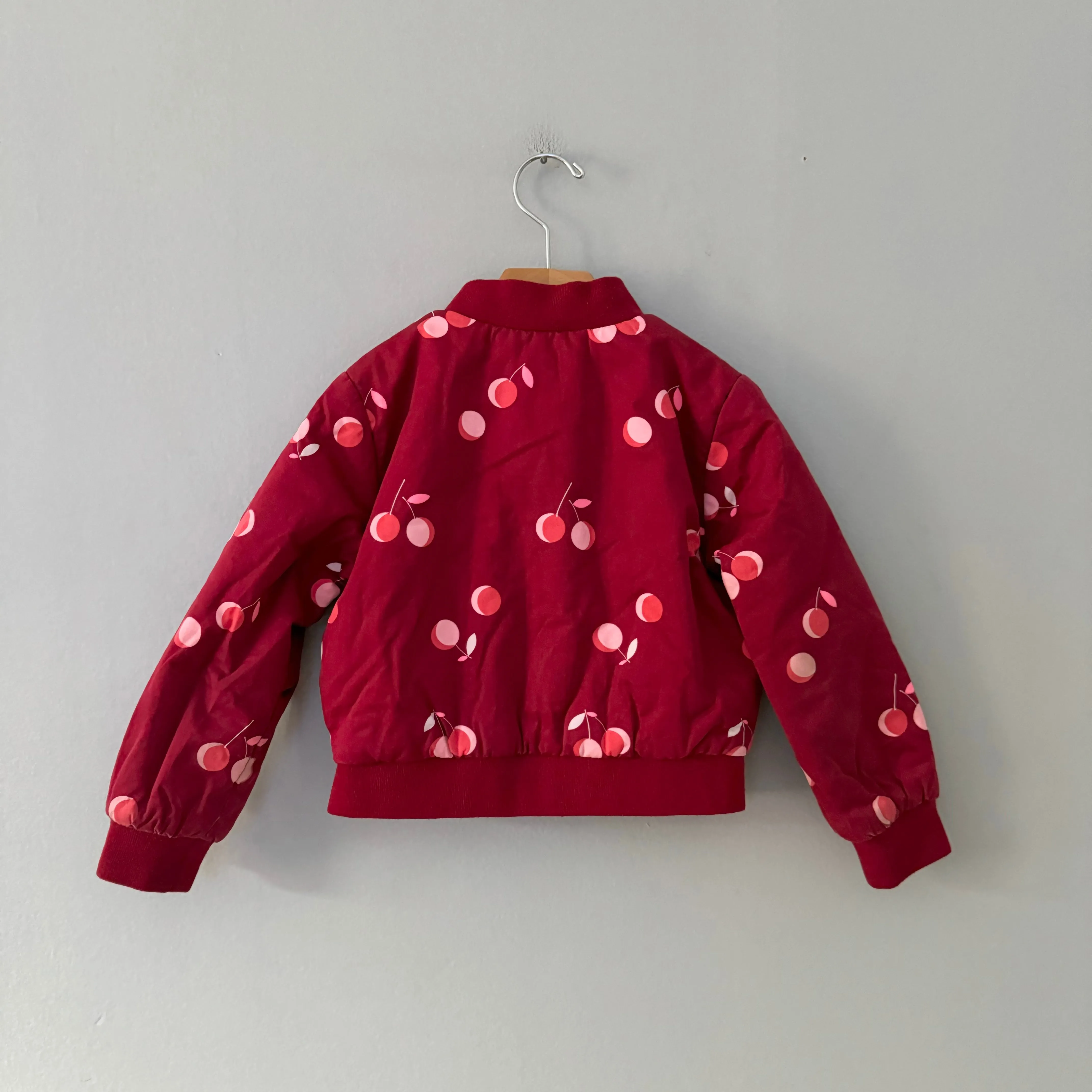 Jacadi / Burgundy padded bomber jacket / 6Y