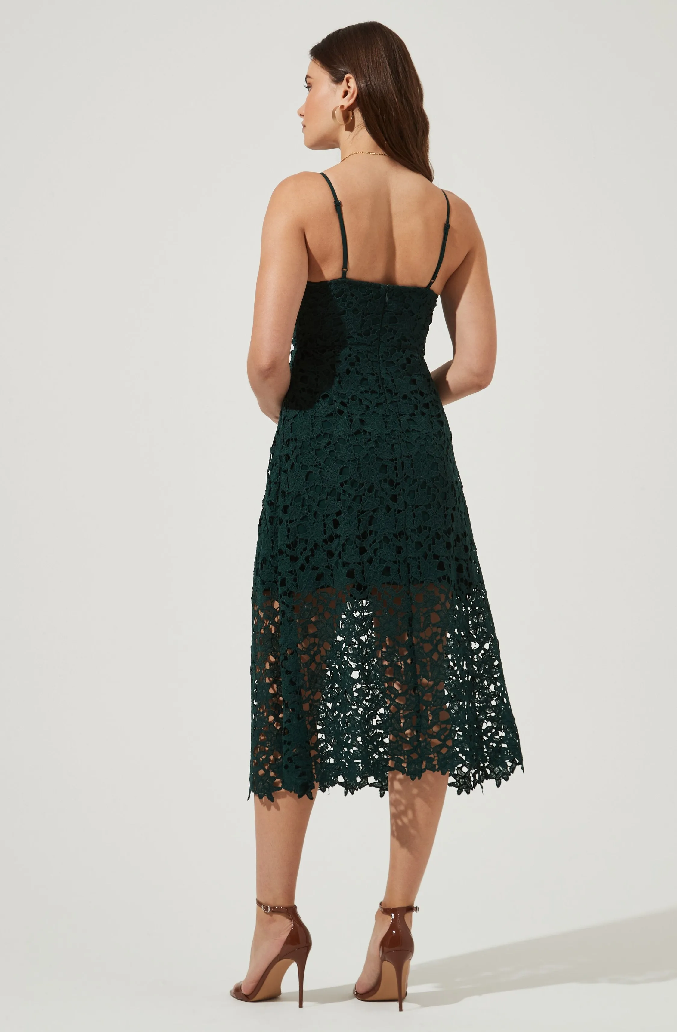 Lace A Line Midi Dress