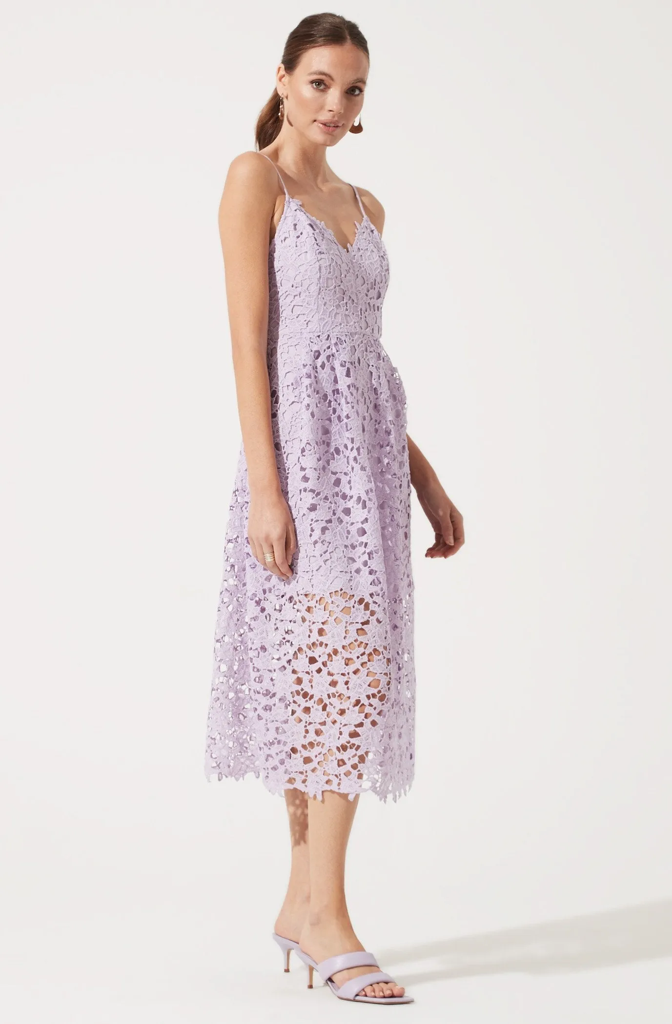 Lace A Line Midi Dress