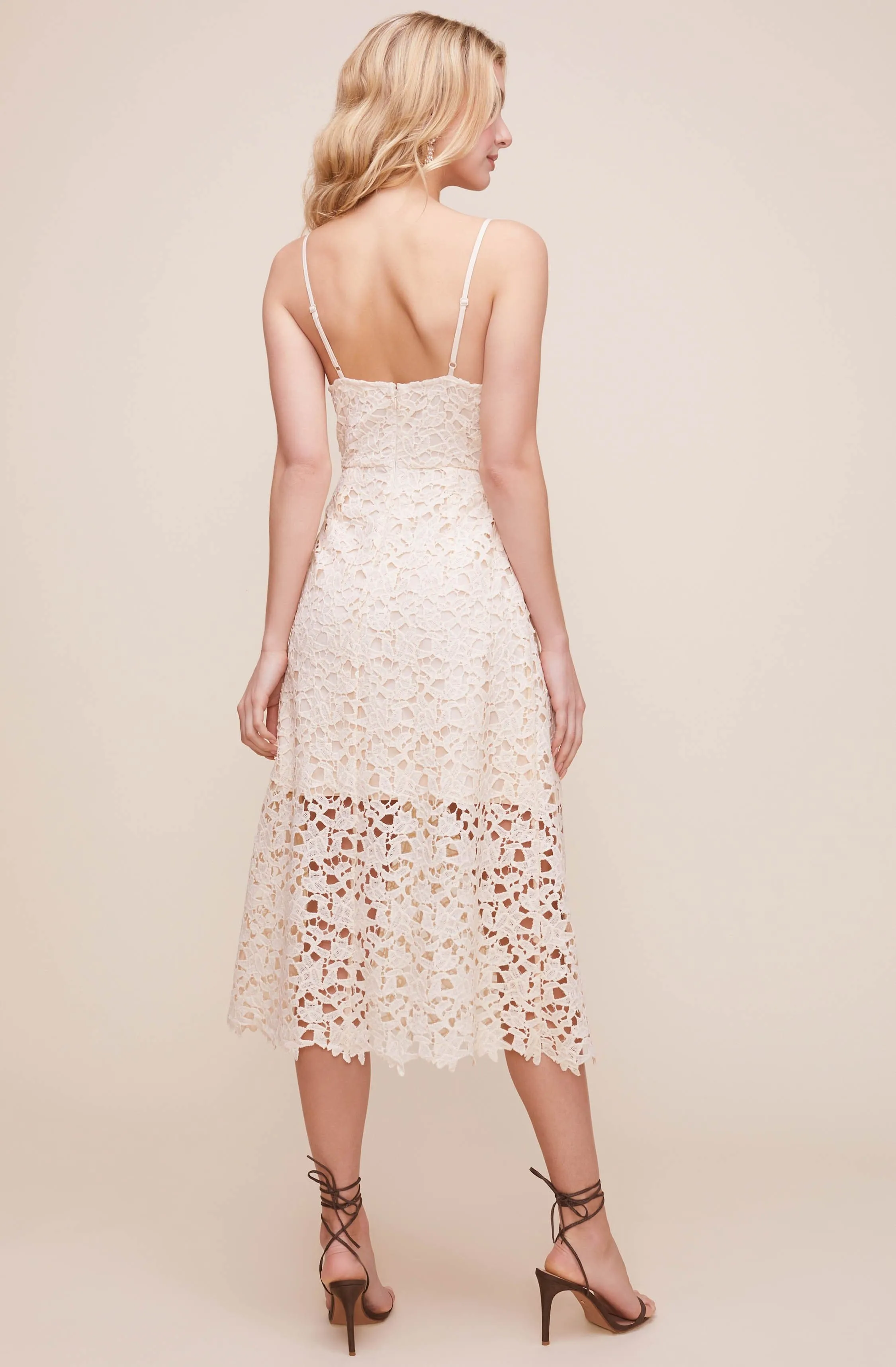 Lace A Line Midi Dress