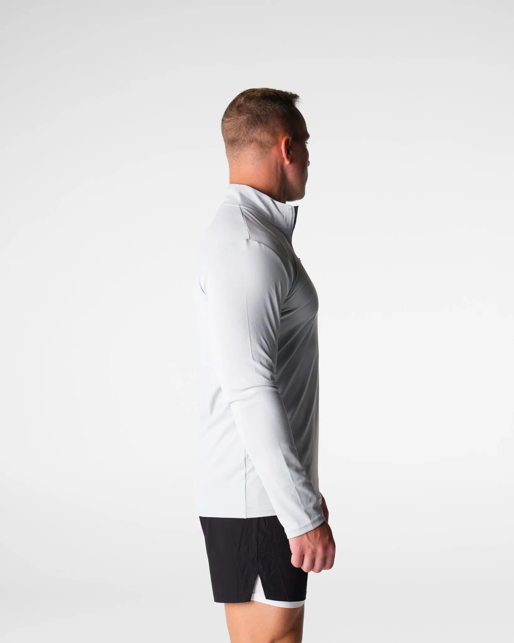 Light Grey Skyline Quarter Zip