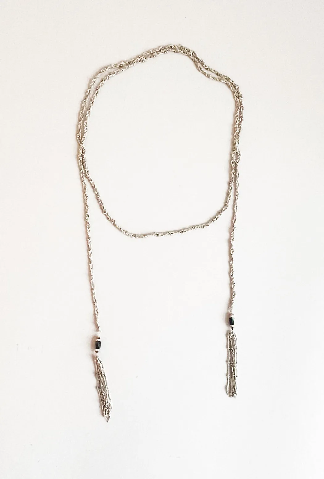 Long Braided Lariat Necklace