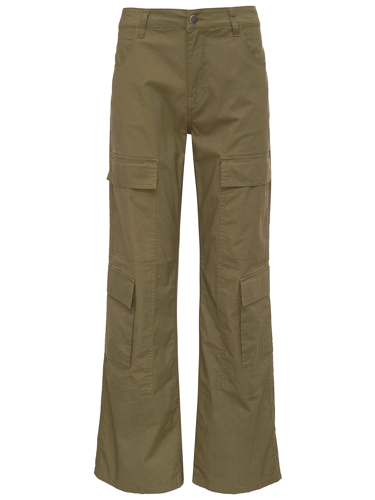 Low Slung Y2K Standard Rise Cargo Pant Mossy Green