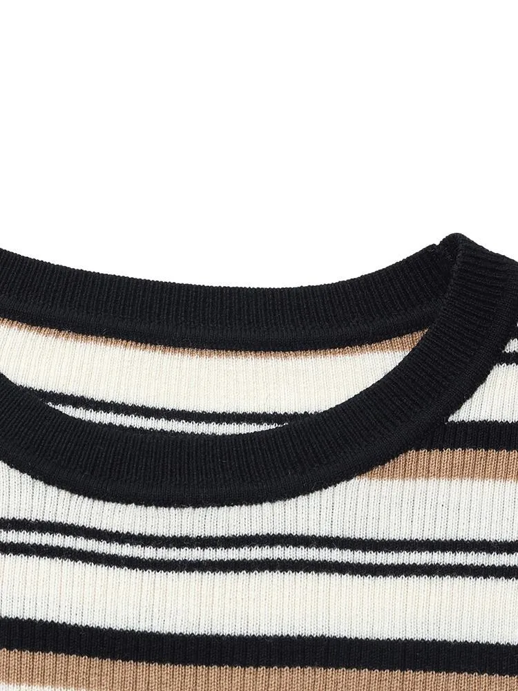 Machine Washable Wool Striped Women Sweater