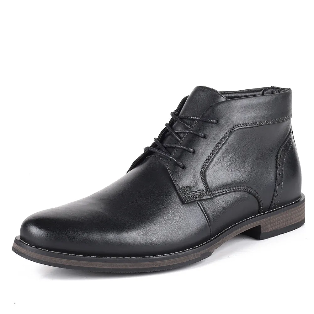 Men's Classic Thicken Leather Chukka Boots